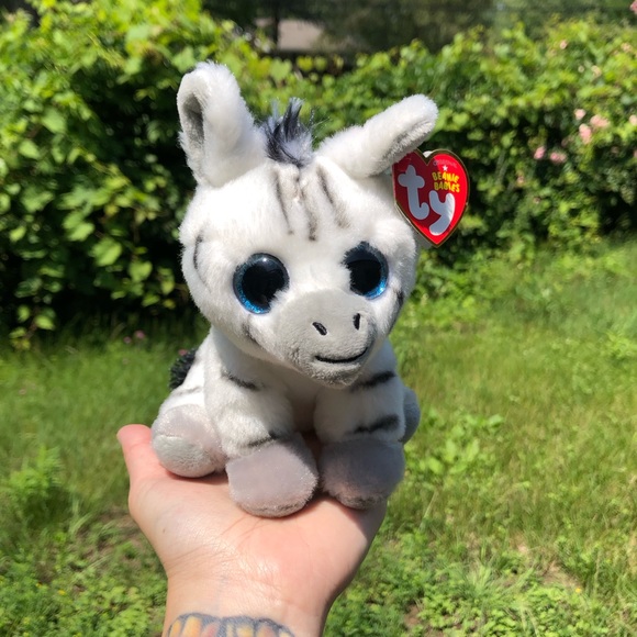 Ty Beanie Babies Baby Stripes the Zebra stuffed animal Toy Plushie cute plush - Picture 10 of 13
